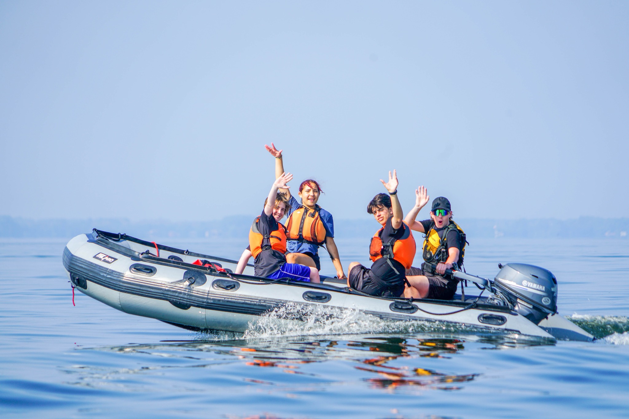 seamanship cadets out on bay of quinte out for boat famils